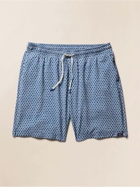 Faherty Shorelite Fishscale Trunk Men Medium Swim Athleisure
